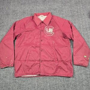 VTG Chalk Line South Carolina Gamecocks Jacket Mens Large Red Snap Windbreaker